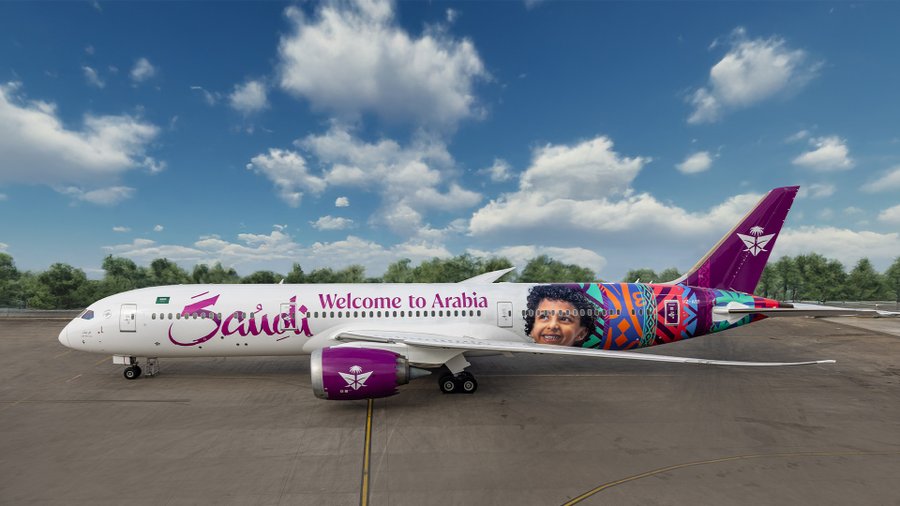 Saudia 787-9 Flies With New “Welcome to Arabia” Livery